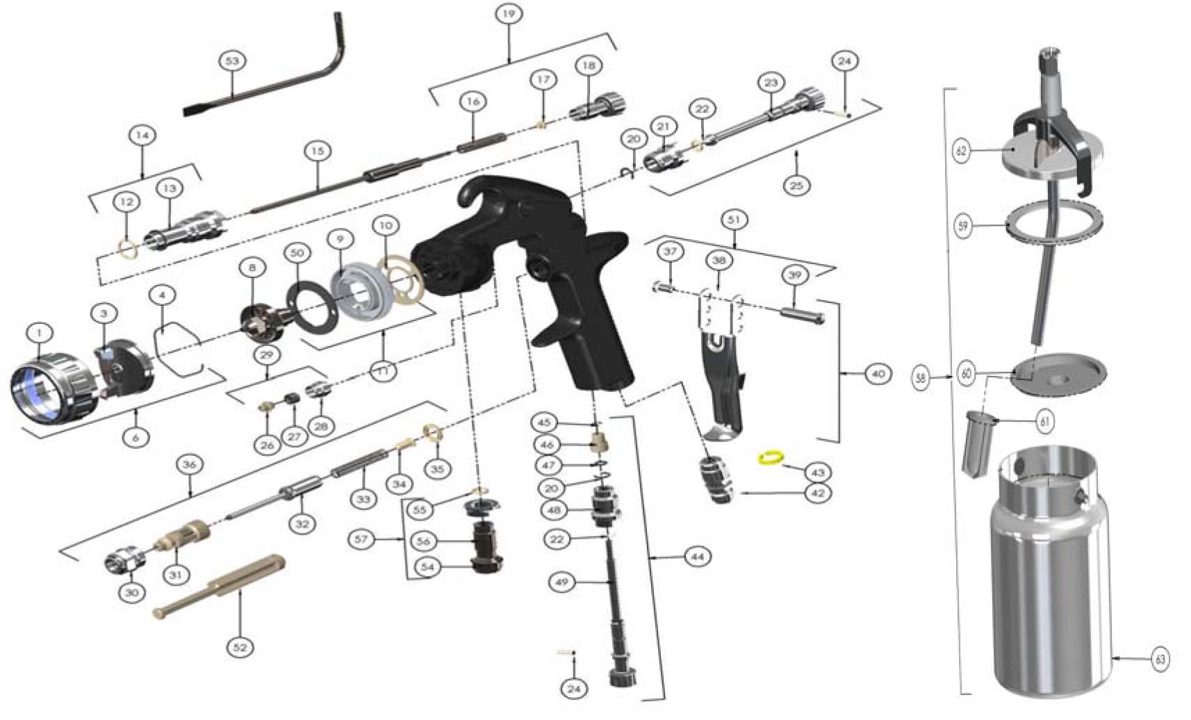 GTi HD Suction Spray Gun